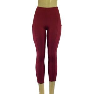 NWT Fabletics Gym Slim Boho Size Medium Dark Red Women's Legging